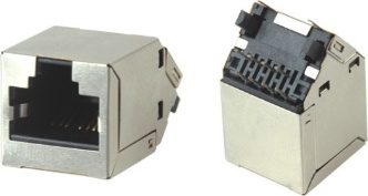 Einfach-RJ45-Buchse, zwei Ansichten